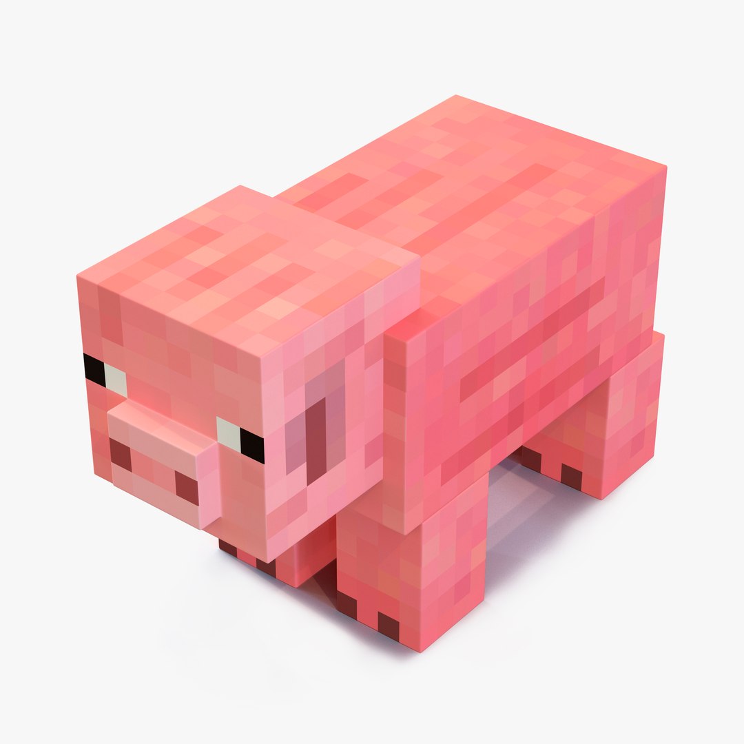Minecraft Pig 3D Model 3D model preview