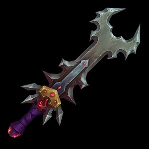 Low Poly - Hand Painted Fantasy Epic Game Sword