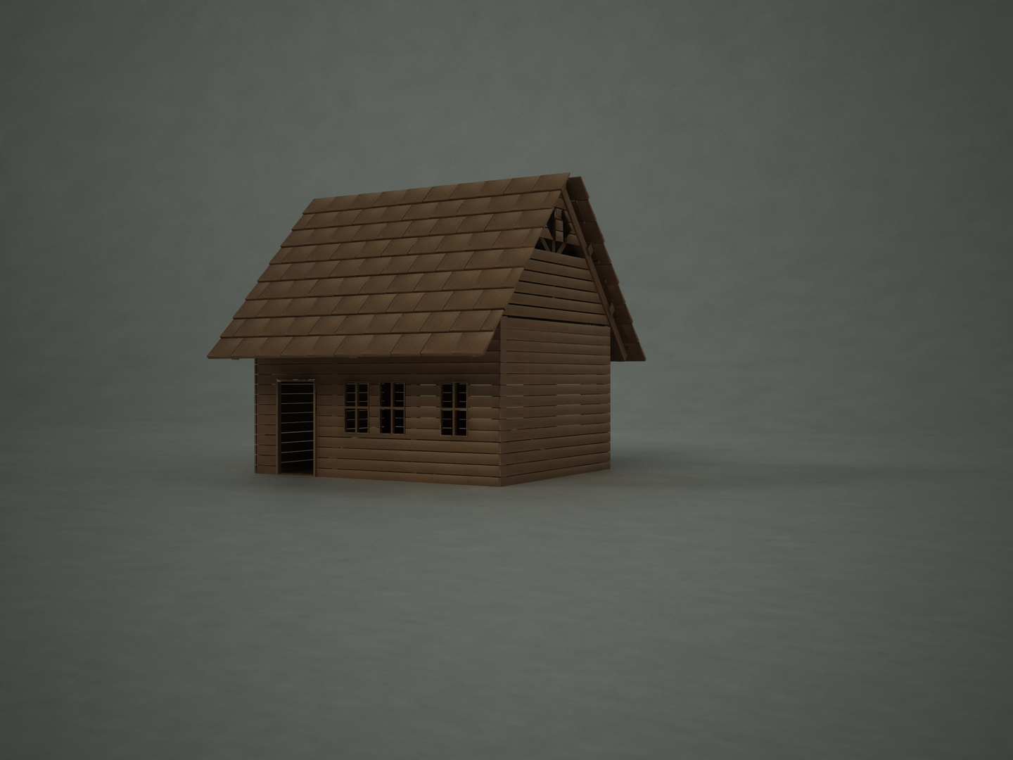 exploding house animation 3d model