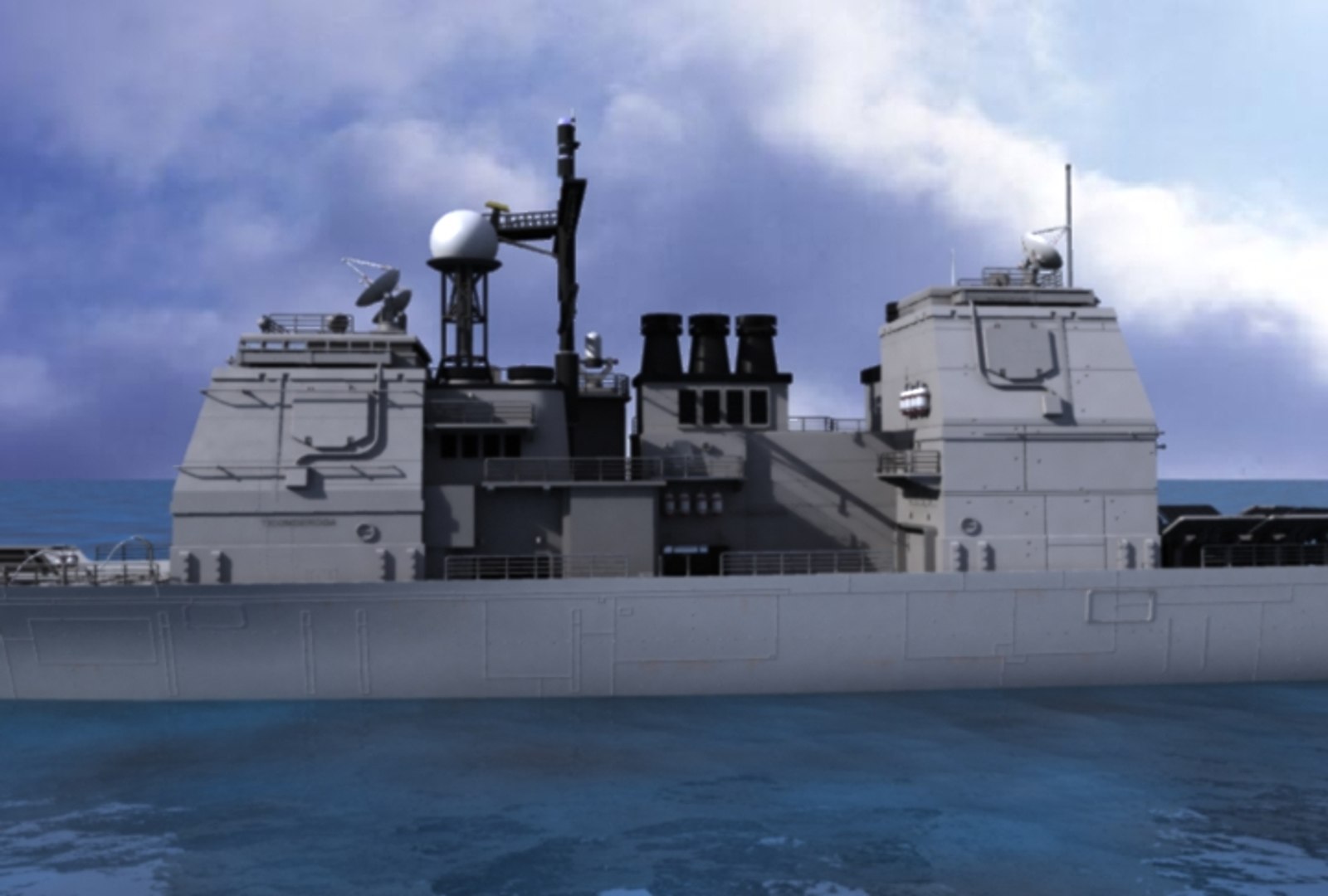 3d Uss Bunker Hill Cg-52