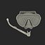 3d scuba set mask model