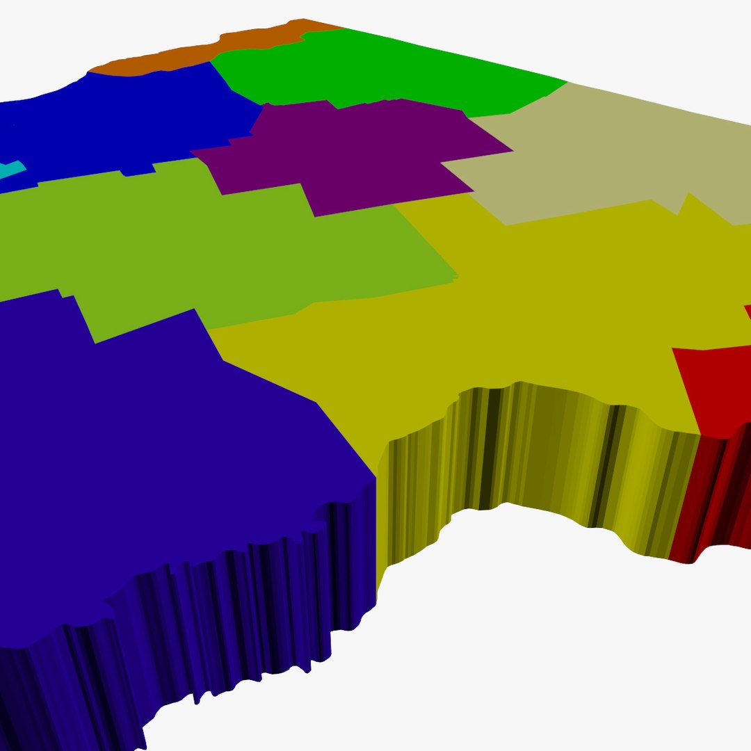 3d Counties Vermont Model
