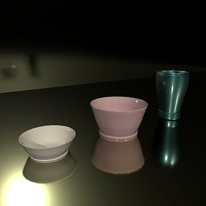 soup plate metal cup 3D model