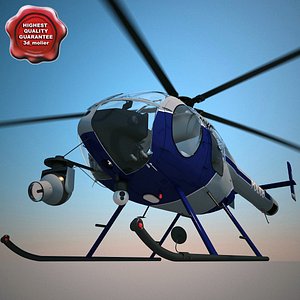 3ds max helicopter md 520n police