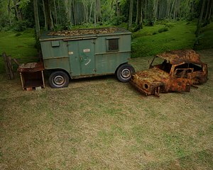 caravan trailer car 3d 3ds