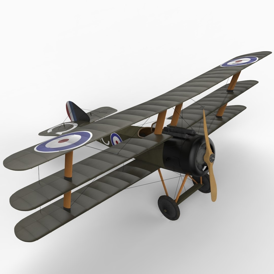 3d Sopwith Triplane Aircraft Model