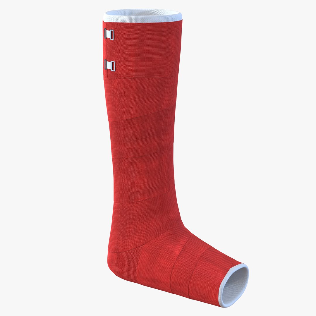 Orthopedic Cast Leg 3D model preview