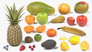 3D fruit apple