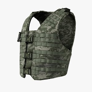 3d model easy bullet-proof vest