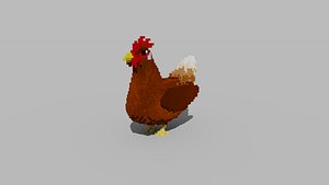 Animal Chicken 3D Voxel
