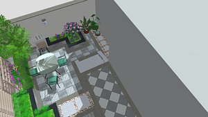 Modern Small Garden Kit Outdoor Space 3D Printable Multi-Format Free 3D model