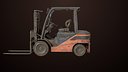 Old Dusty Forklift Truck03 Orange All PBR Textures