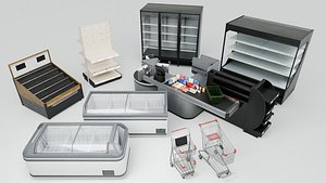 Supermarket Assets 3D model