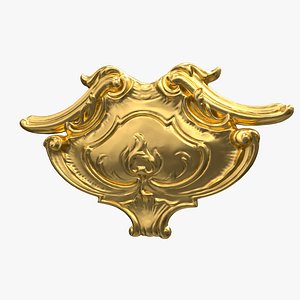 Plaster Decorative Bow DS281 3D model