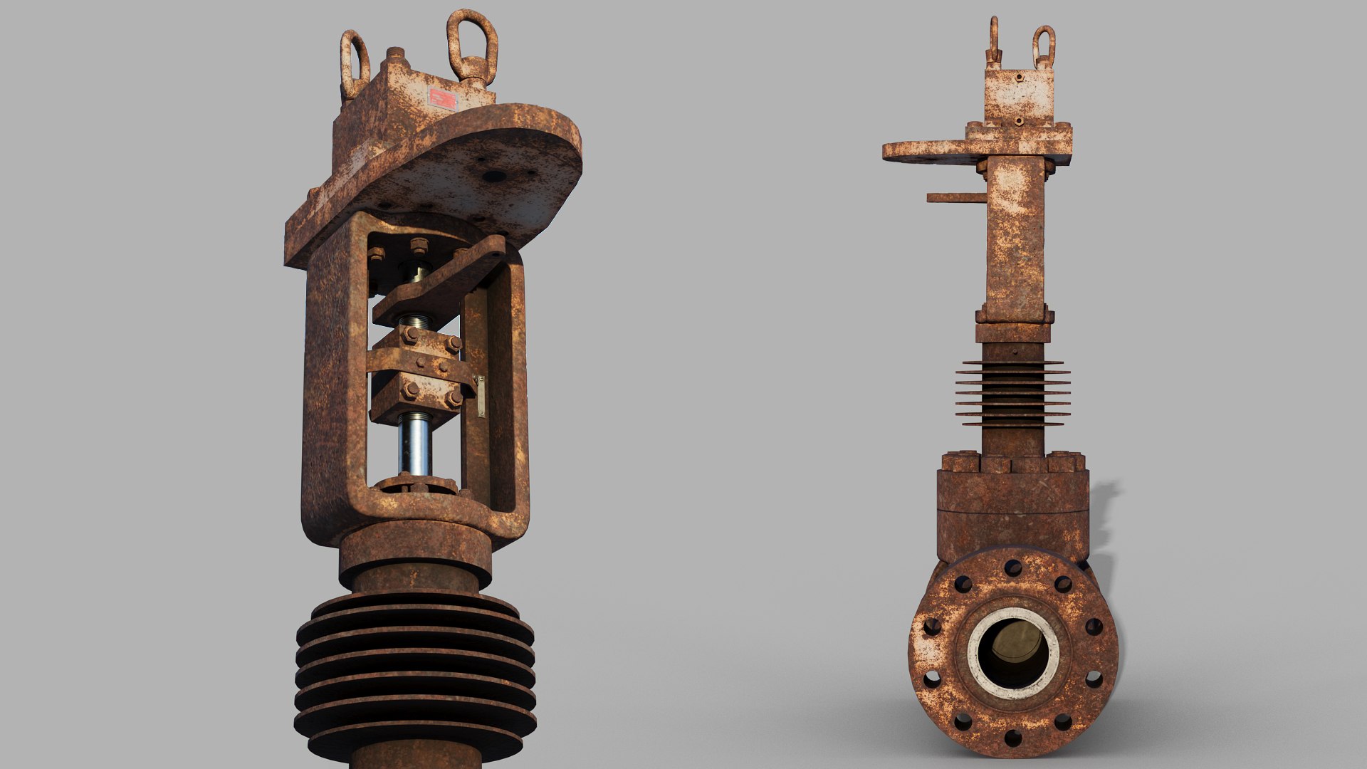 Industrial used valves 3D - TurboSquid 2148492