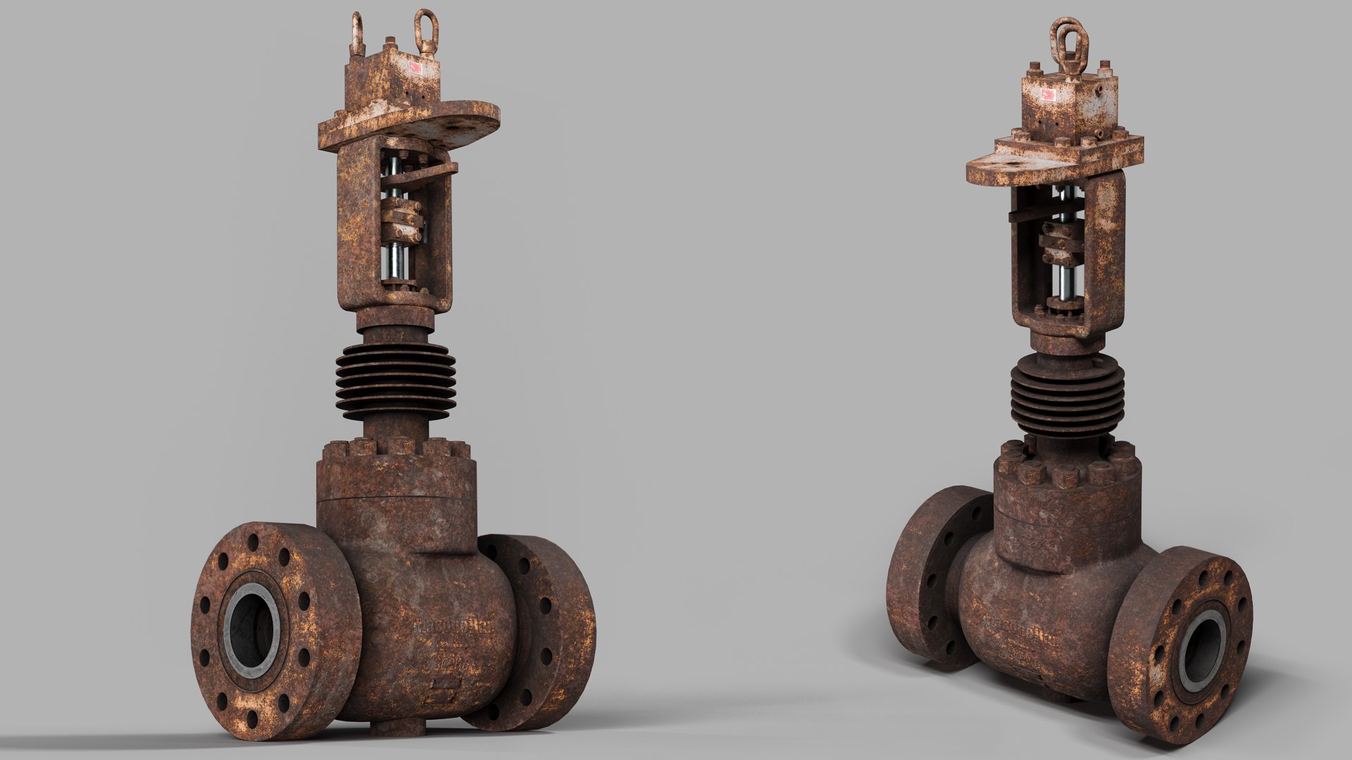 Industrial used valves 3D - TurboSquid 2148492
