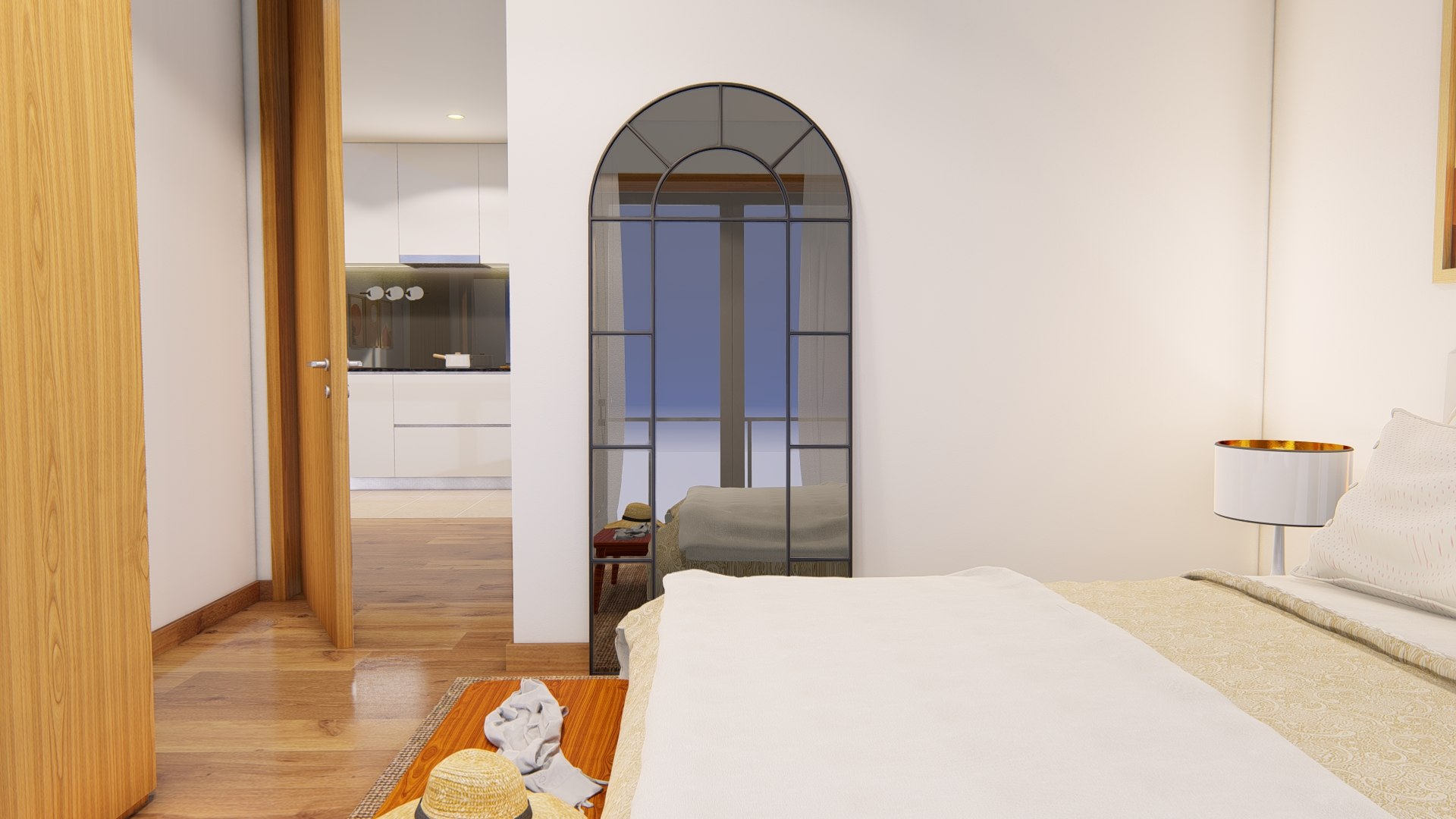 3D SKLUM Metal Window Effect Wall Mirror Diana Lumion Library