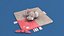 Teddy Baby Elephant  Activity  Toy Doudou bébé jouet activité lowpoly