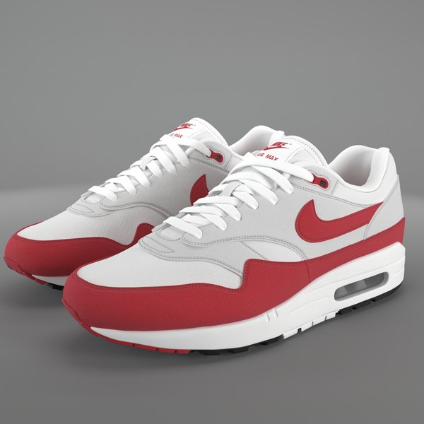 modelo 3d Max 1 Nike Anniversary Rojo PBR TurboSquid 1721609