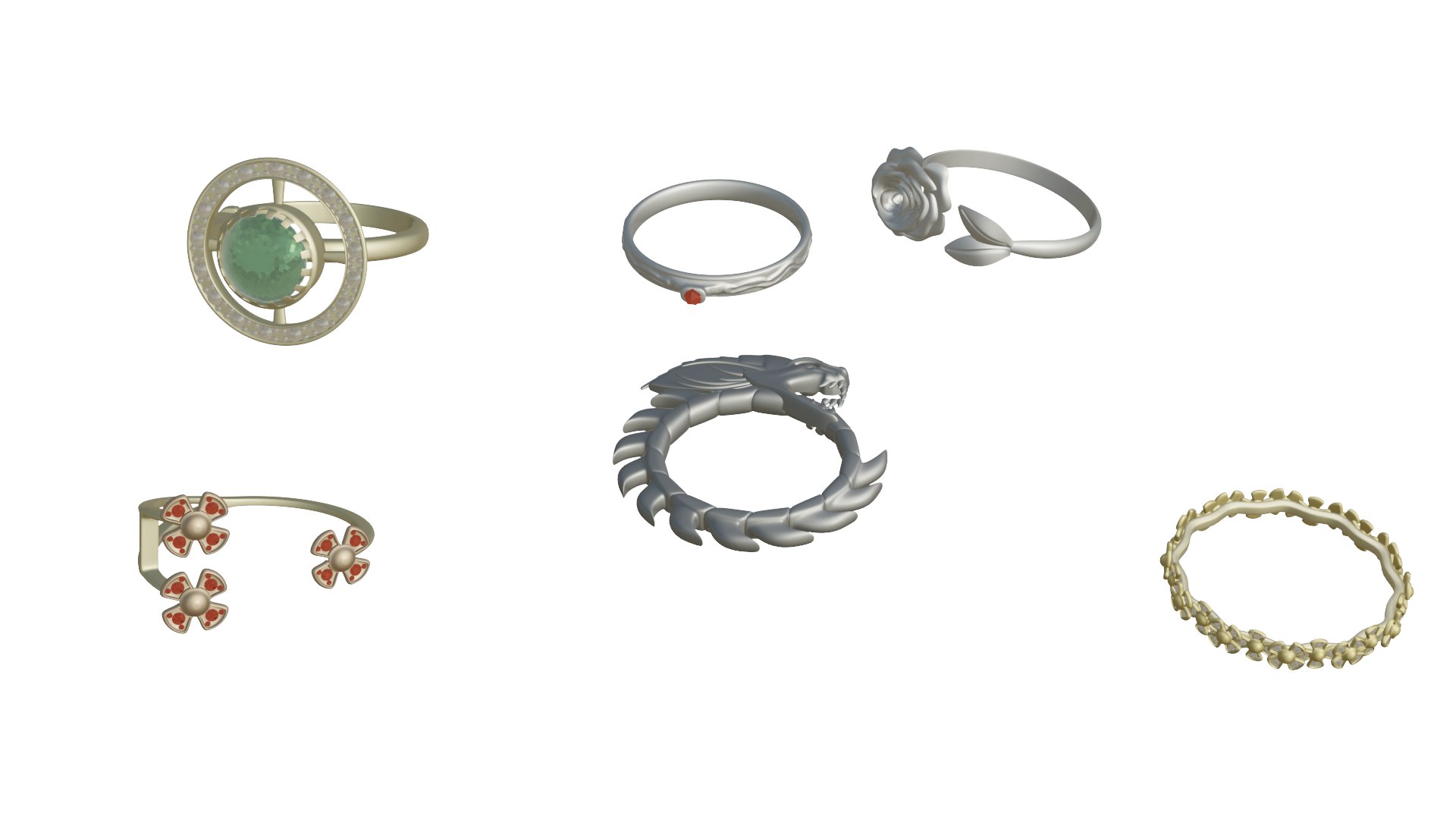 Rings 3D model - TurboSquid 1971691