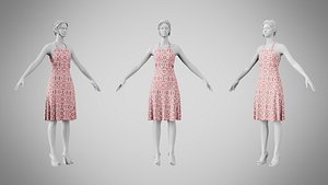 Dress 22 Crimson Bloom Lattice