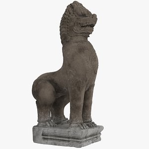 3D bayon temple lion model