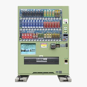Japanese Vending Machine Light Green - Soda Drink Machine PBR