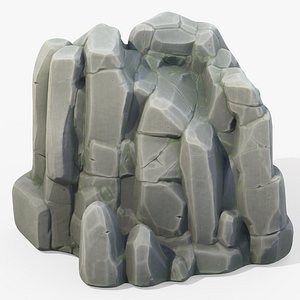 3D Stylized Rock Stone Cliff