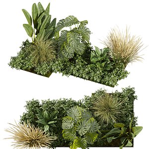 plant vol 934 -  garden - banana - grass - leaf 3D model