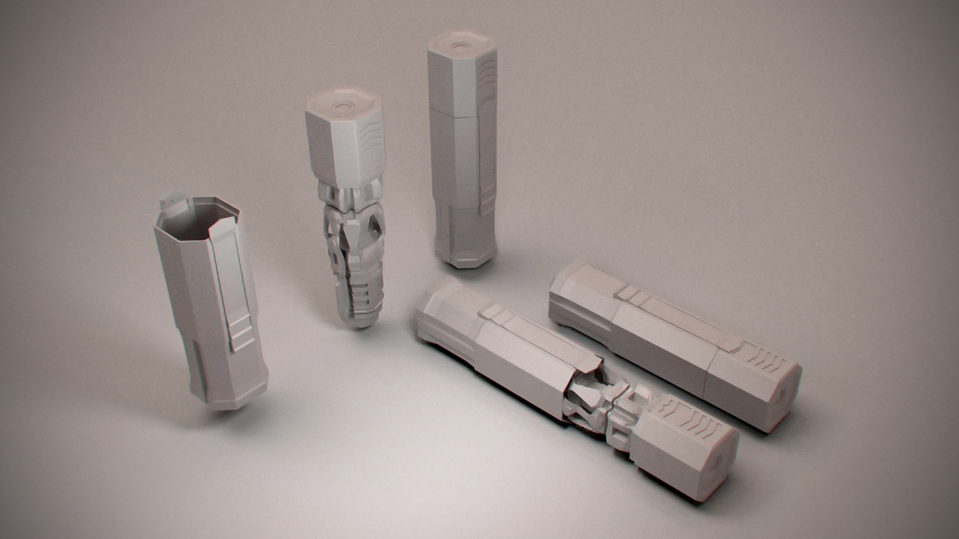 3d Model Energy Core Case Low-poly