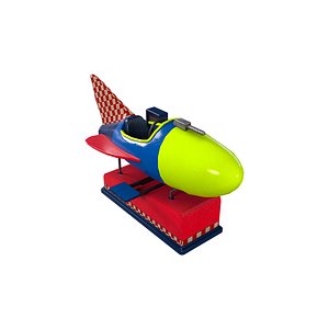 Arcade Rocket Ride V1 Game Machine Game Ready PBR