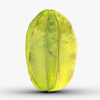 Star Fruit Low Poly