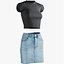 Skirt with Tshirt