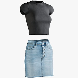 Skirt with Tshirt