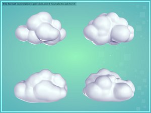 3D Cartoon Clouds Pack