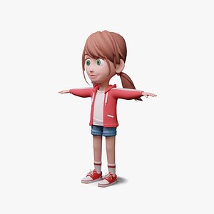 Daughter rigged 3d model