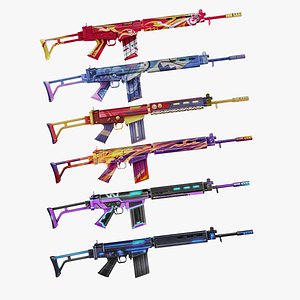 FAL Rifle Game Weapon 6x