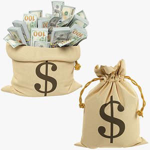 Money Bags Collection V15 3D model
