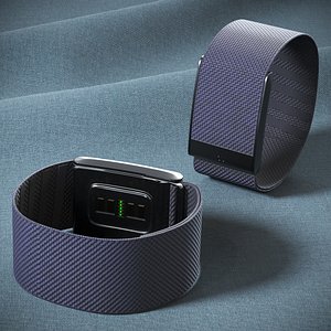 3D Whoop 5 Wearable Health Tracker Navy model