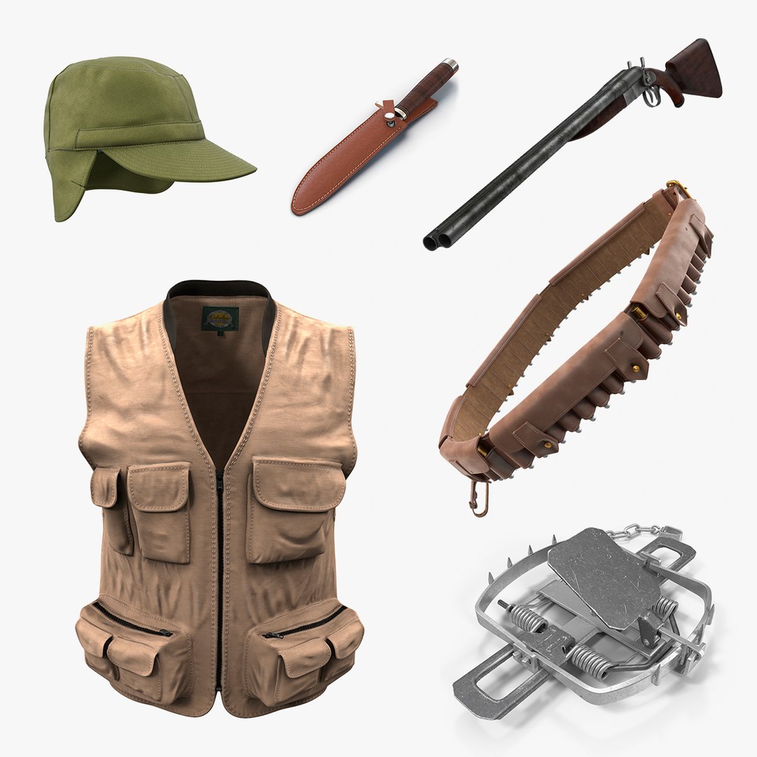 Hunting Equipment 3D Models Collection 2 3D model preview