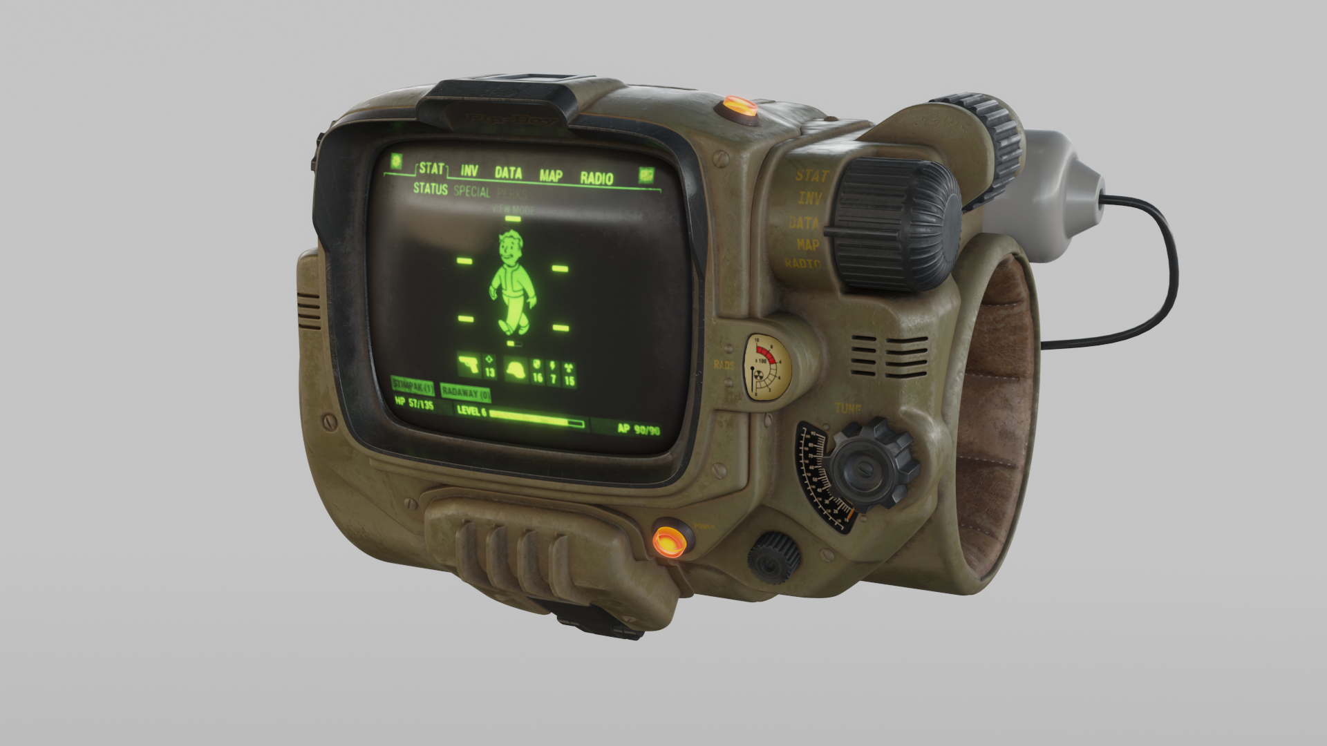 Pip-Boy 3000 Mark IV 3D - TurboSquid 2057130