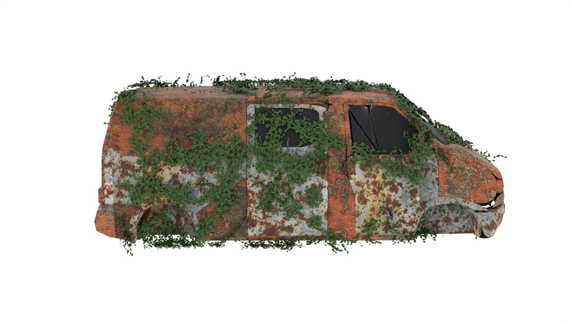 Damaged Rusted Suv Model - TurboSquid 2034726