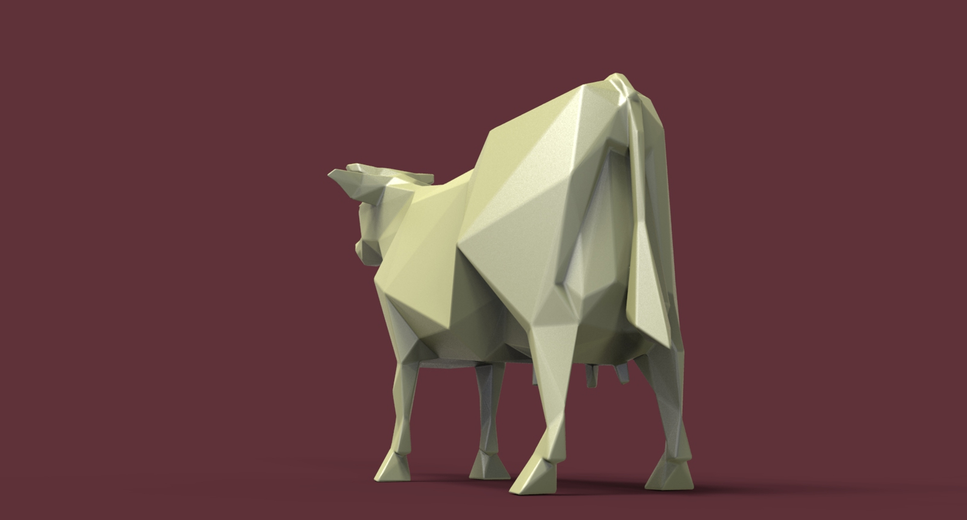 3D model cow sculpture printing - TurboSquid 1363341
