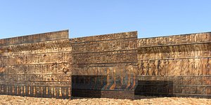 3D model Egyptian Walls Pack