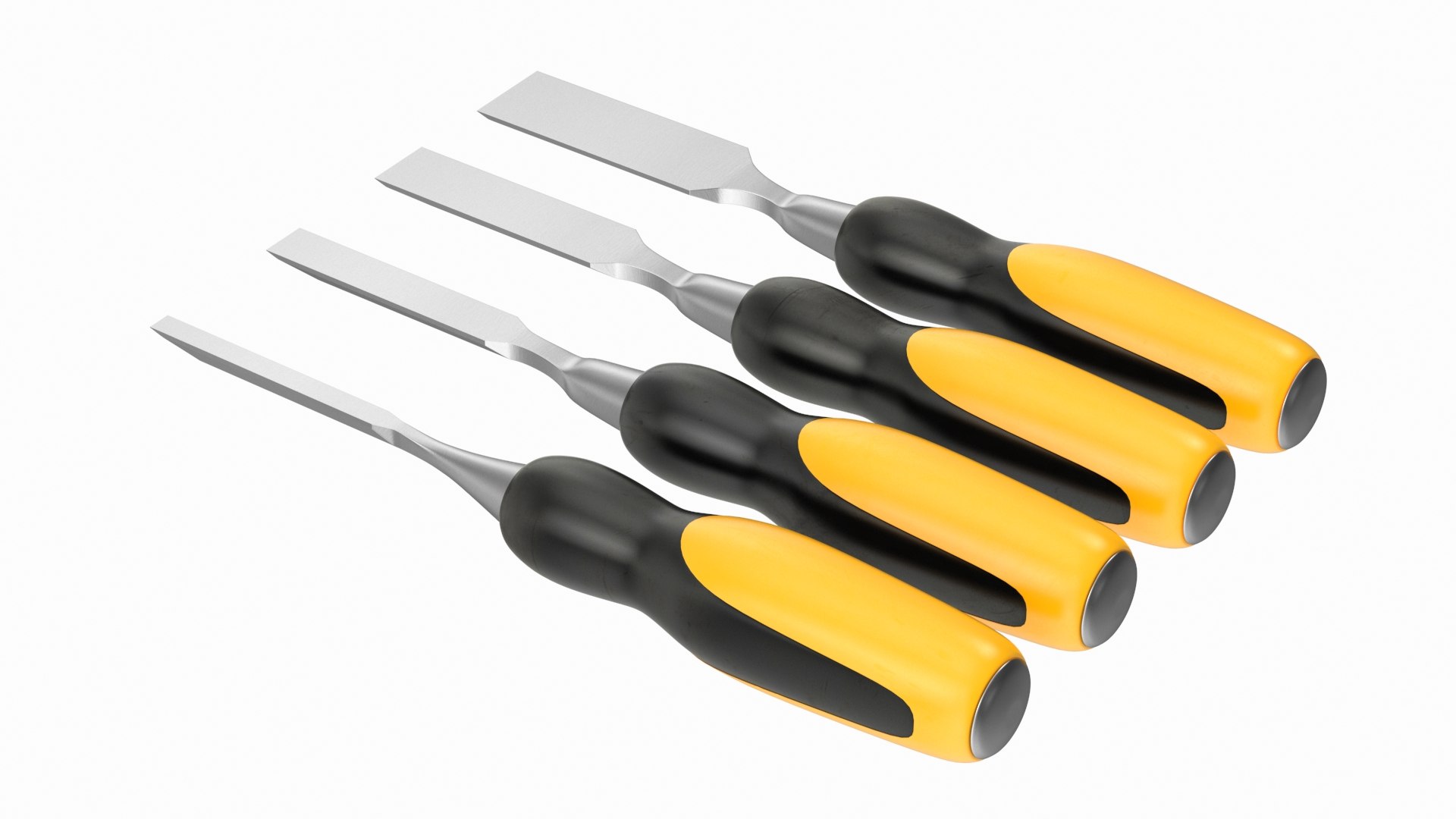 3D Wood Chisel Set 4 Piece - TurboSquid 2059424