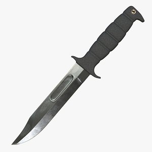 combat knife pbr variable 3D model
