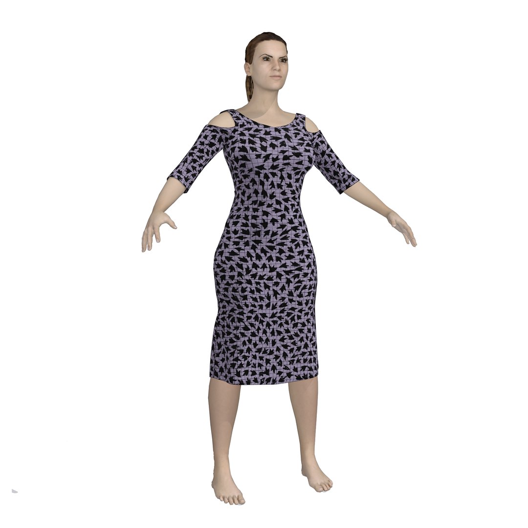 Character female clothing 3D model - TurboSquid 1604920