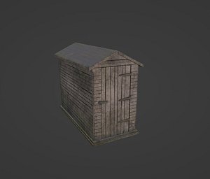 3D Shed Low Poly Game ready asset