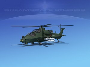 3d model wz-10 attack helicopters z-10