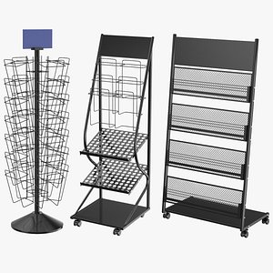 Three Detailed Magazine Rack